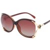 Wholesale of new four-leaf clover women's polarized sunglasses with diamond-encrusted individual and fashionable outfits, Korean-style large frame glasses Specification image